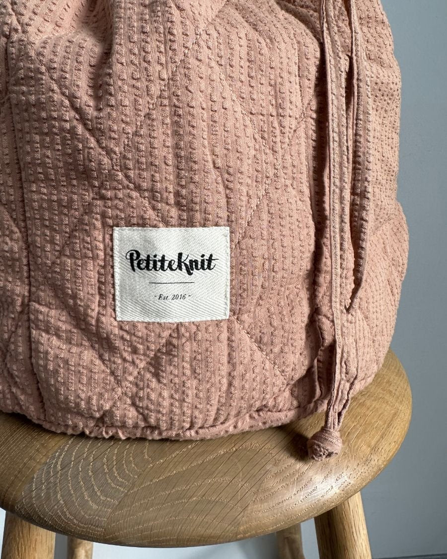 Get Your Knit Together Bag - Praline Seersucker - Nordic Knit