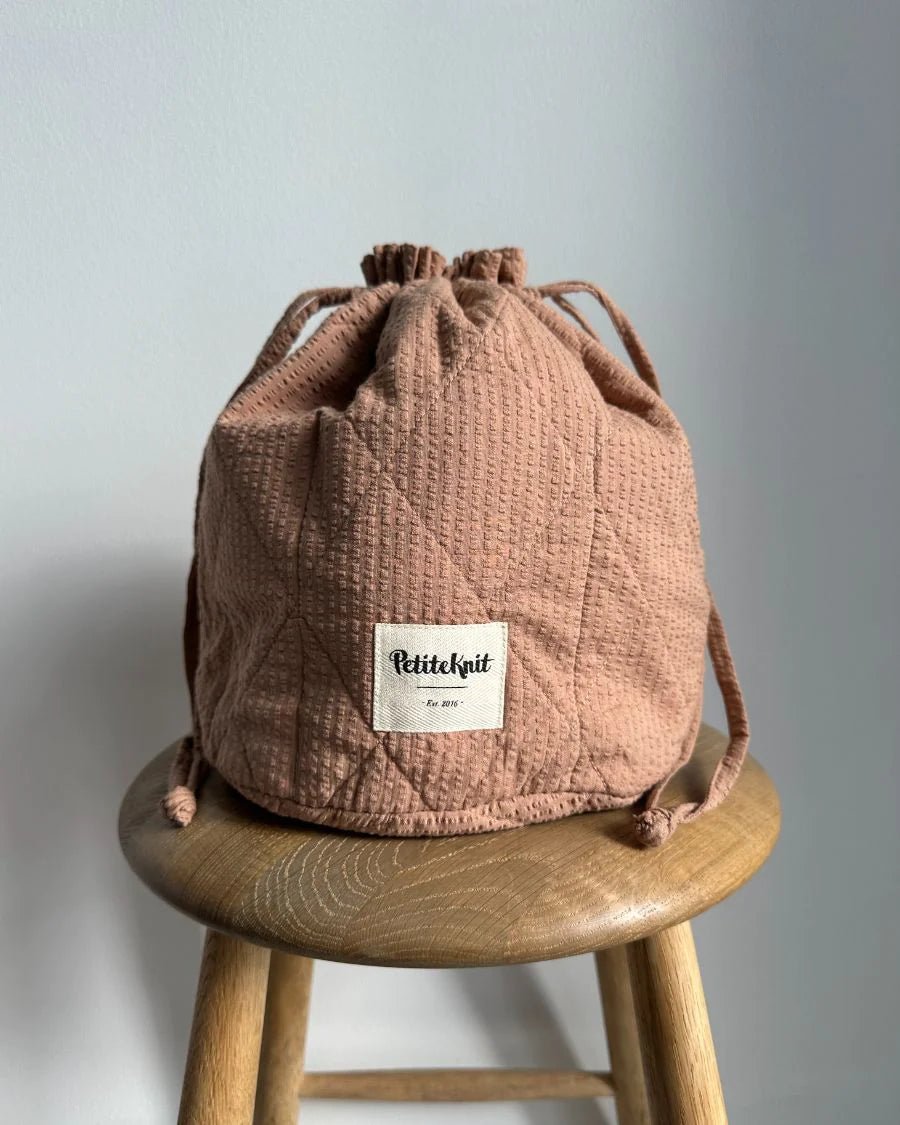 Get Your Knit Together Bag - Praline Seersucker - Nordic Knit