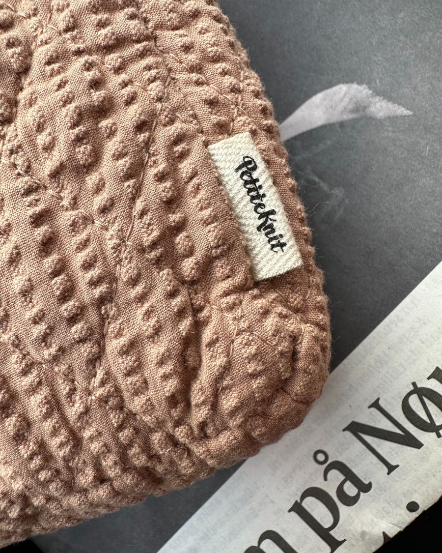 Knitter's Tool Clutch - Praline Seersucker - Nordic Knit