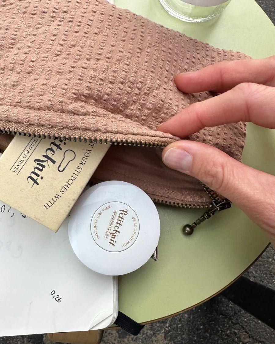 Knitter's Tool Purse - Praline Seersucker - Nordic Knit