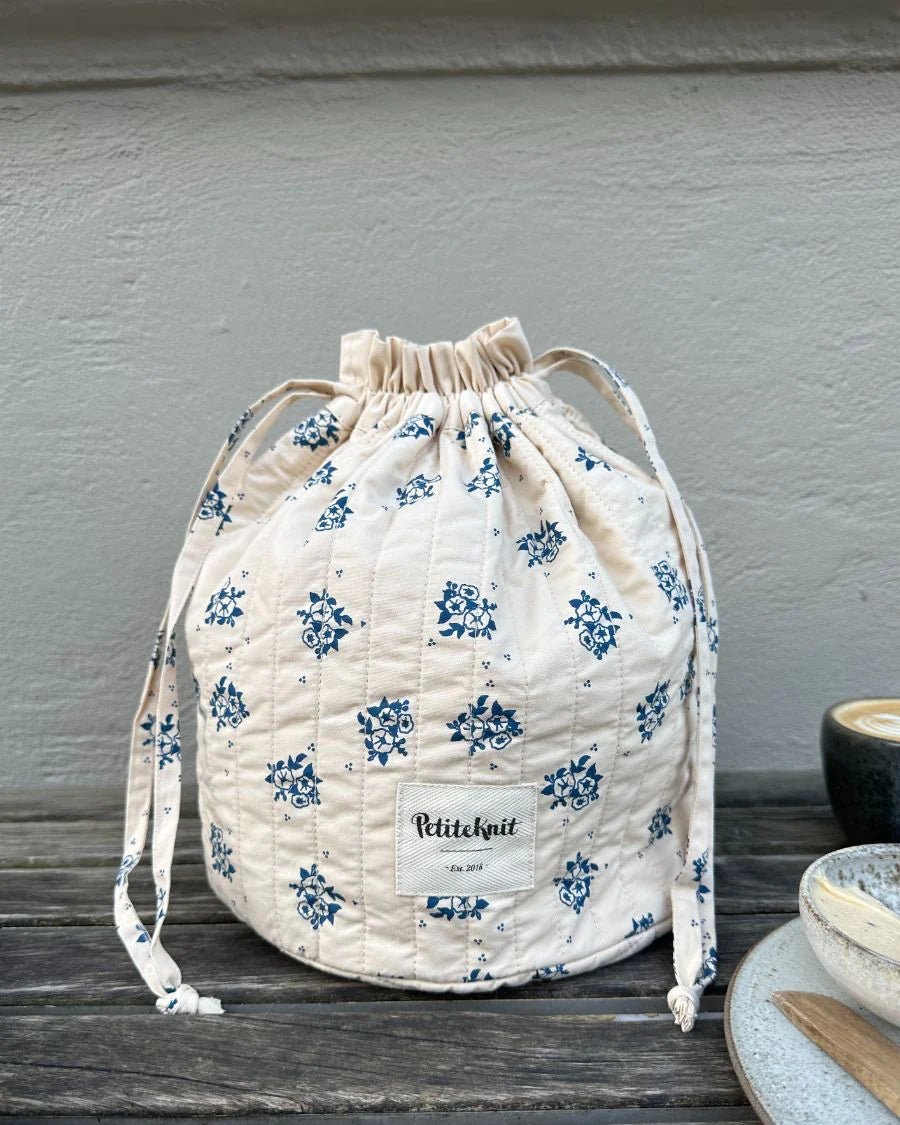 Get Your Knit Together Bag - Midnight Blue Flower - Nordic Knit